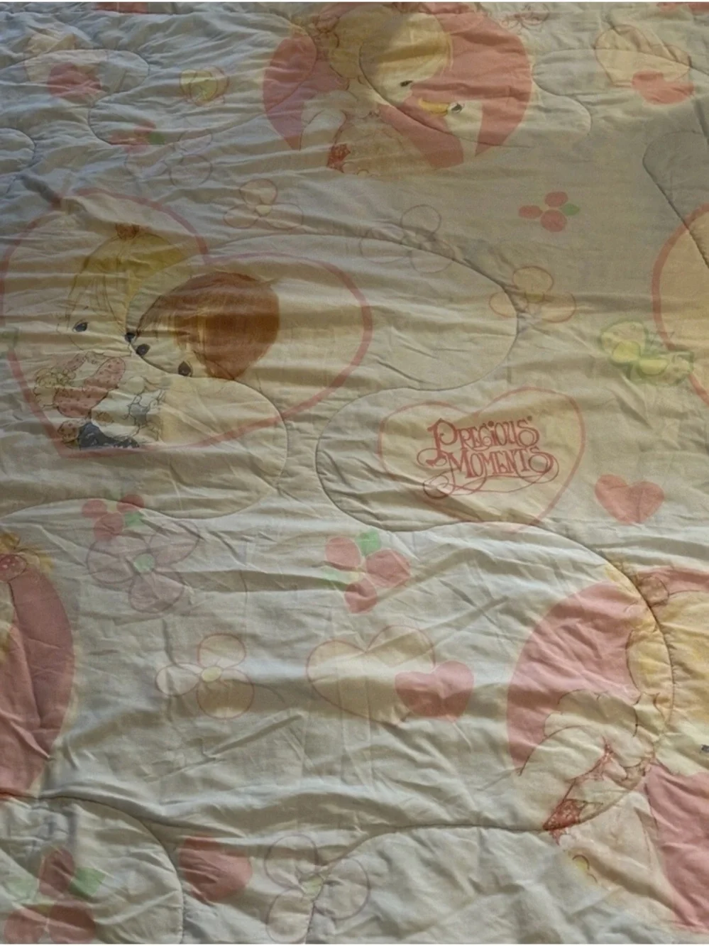 2002 Precious Moments Twin Comforter Quilt Blanket 64x86